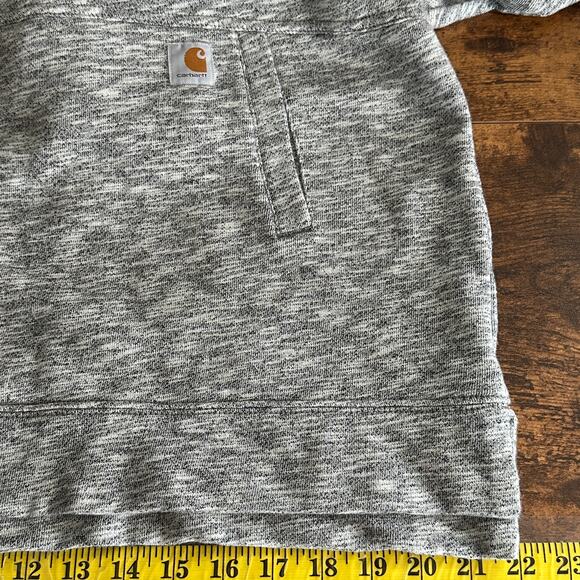 Carhartt Newberry Hoodie Sweatshirt Large Heather Gray Athleisure Lounge Relaxed - Picture 6 of 9